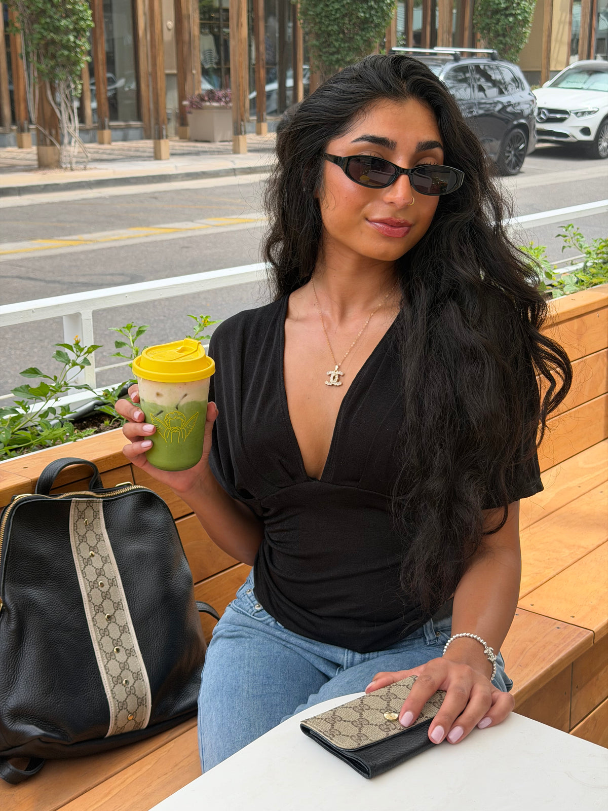Tessa Wallet In Leather | Upcycled LV by Beaudin Wholesale