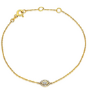14k Gold Evil Eye Diamond Bracelet