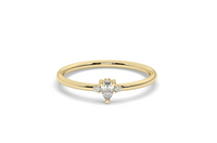 14k Gold Pear Diamond Stacking Ring