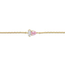 14k Vermeil Pink Sapphire & White CZ Duo Bracelet