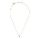 14k Vermeil Diamond-Cut Chain Necklace with White Sapphire Teardrop