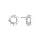A Good Life Open Sun Silver Studs for Elegant Style