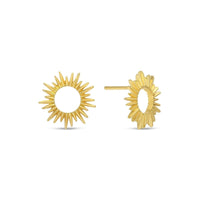 A Good Life Open Sun Studs - Elegant Gold Earrings - Red Bird Road