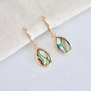 Abalone Huggie Earrings