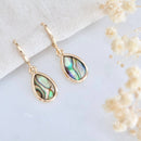 Abalone Huggie Earrings