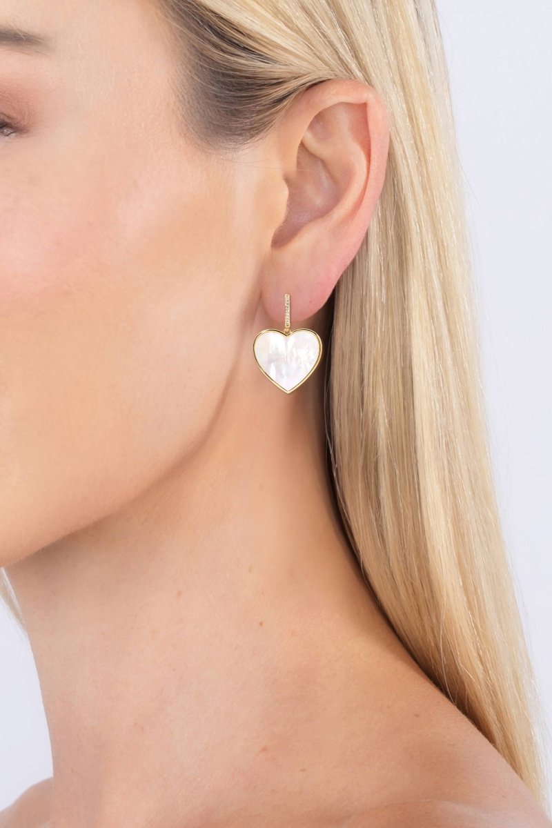 Agnes Heart Drop Earrings for Elegant Everyday Style
