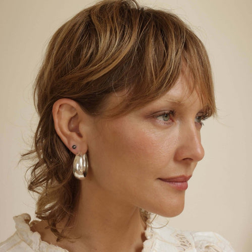 Angie Vintage Hoop Earrings: Yellow Gold / Medium