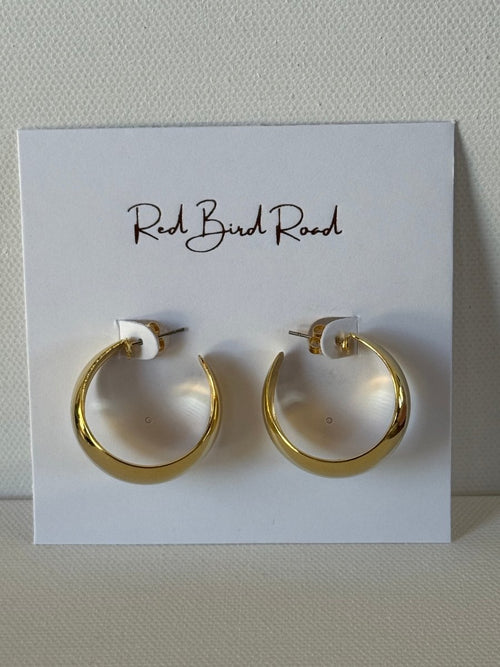 Angie Vintage Hoop Earrings: Yellow Gold / Medium