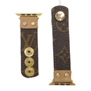 Apple Watch Band In Leather | Upcycled LV: Black