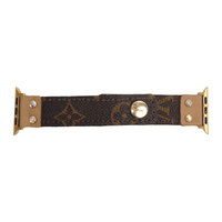 Apple Watch Band In Leather | Upcycled LV: Black