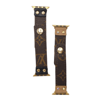 Apple Watch Band In Leather | Upcycled LV: Black