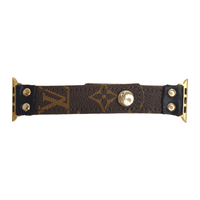 Apple Watch Band In Leather | Upcycled LV: Black