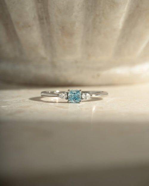 Aquamarine Cushion Ring Rings by Sami Jewels