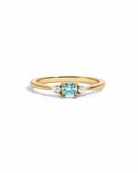 Aquamarine Cushion Ring