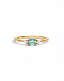 Aquamarine Cushion Ring