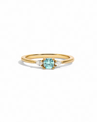 Aquamarine Cushion Ring