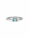 Aquamarine Cushion Ring