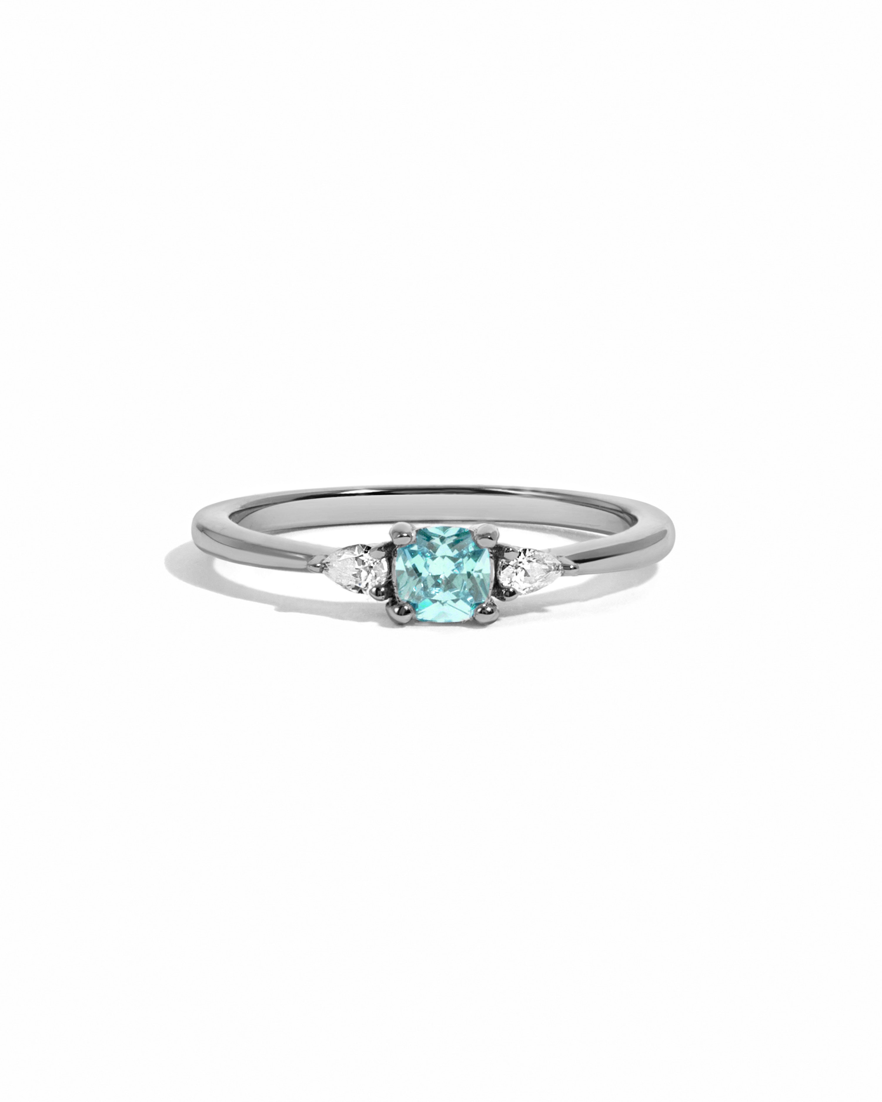Aquamarine Cushion Ring