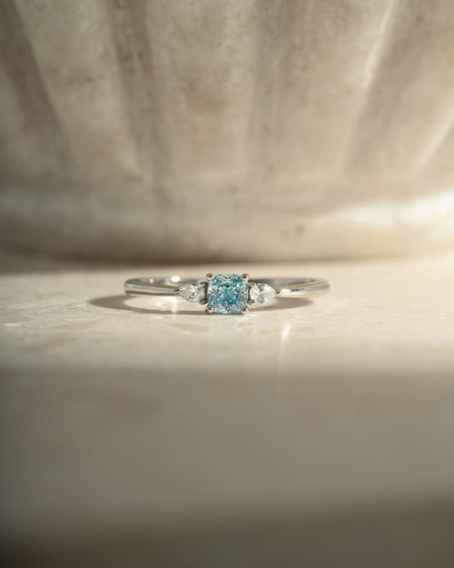 Aquamarine Cushion Ring
