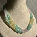 Aquamarine Heishi Pastel Gem Necklace