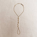 Baroque Pearl Hand Chain by GoldFi