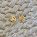 Beachside Monstera Leaf Stud Earrings for Tropical Style