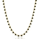 Black Onyx & Gold Teardrop Tennis Necklace