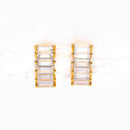 Bling Baguette Huggie Hoops: Gold by Girls Crew