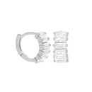 Bling Baguette Huggie Hoops: Gold by Girls Crew