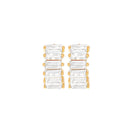 Bling Baguette Huggie Hoops: Silver by Girls Crew