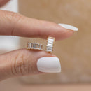 Bling Baguette Huggie Hoops: Silver by Girls Crew