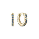 Blue CZ Sapphire Huggie Earrings by Emily Volaski