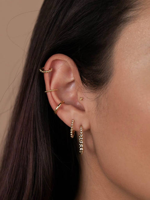 Small Bobbi Gold Ball Hoop by JaxKelly