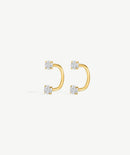 Bold Arc Hoop Earrings: Gold by Shop Aiti