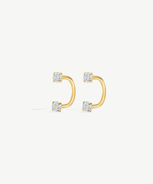 Bold Arc Hoop Earrings: Gold by Shop Aiti