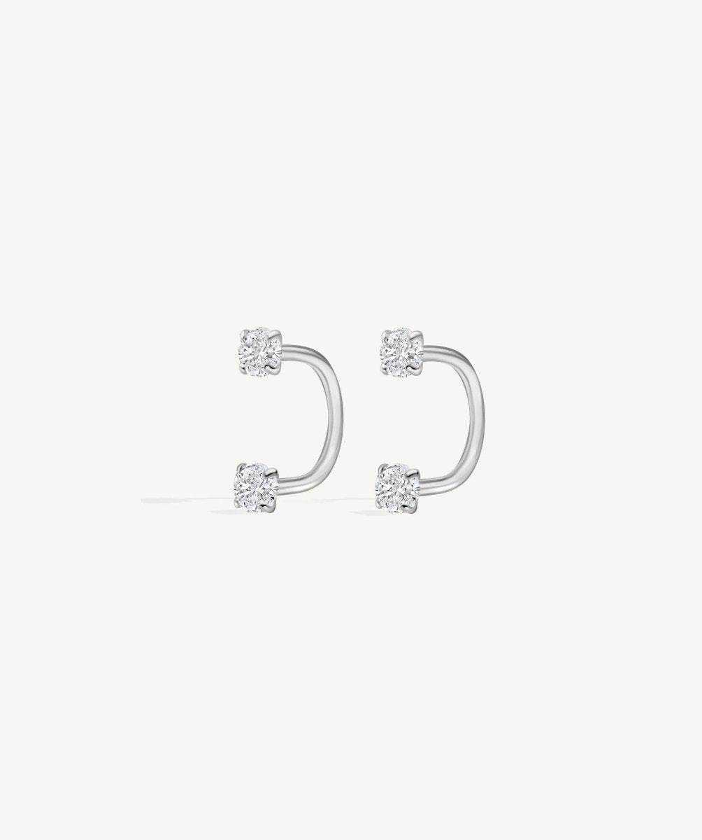 Bold Arc Hoop Earrings: Silver by Shop Aiti
