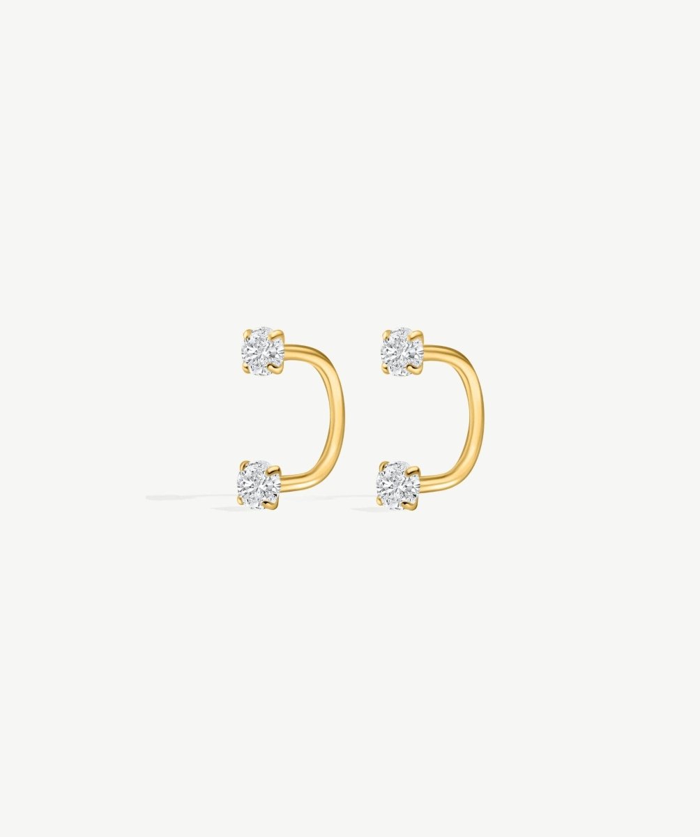 Bold Arc Hoop Earrings: Silver by Shop Aiti