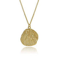 Brushstroke Medallion Necklace: 20" Rolo Chain
