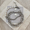 Cable Links Silver Chunky Bracelet stainless steel