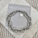 Cable Links Silver Chunky Bracelet stainless steel