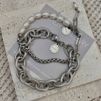 Cable Links Silver Chunky Bracelet stainless steel