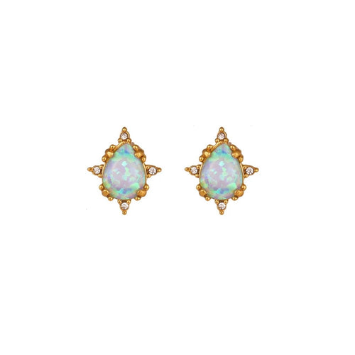 Calypso Opal Necklace and Stud Gift Set by Kismet Showroom