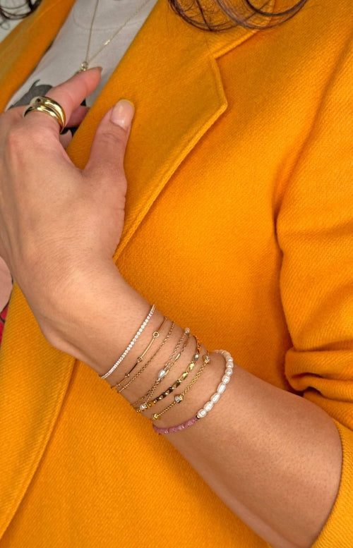 Catalina Pink Tourmaline & Pearl Beaded Bracelet