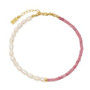 Catalina Pink Tourmaline & Pearl Beaded Bracelet