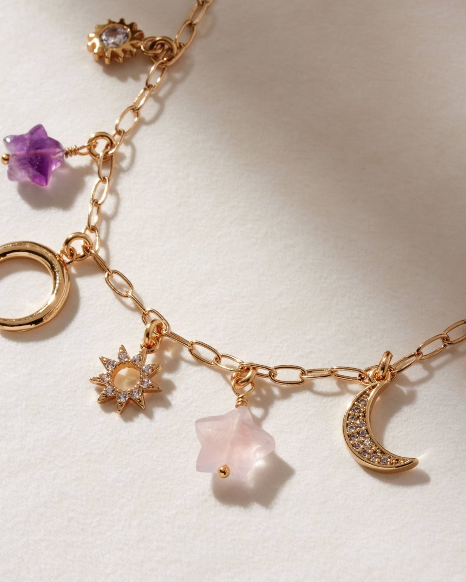 Celestial Charm Necklace – Bold Eco Luxe Jewelry Piece