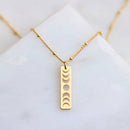 Celestial Moon Phase Necklace in 18K Gold Plating
