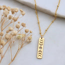 Celestial Moon Phase Necklace in 18K Gold Plating