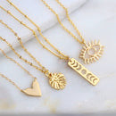 Celestial Moon Phase Necklace in 18K Gold Plating