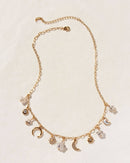Celestial Tourmalinated Quartz Charm Necklace for Elegance