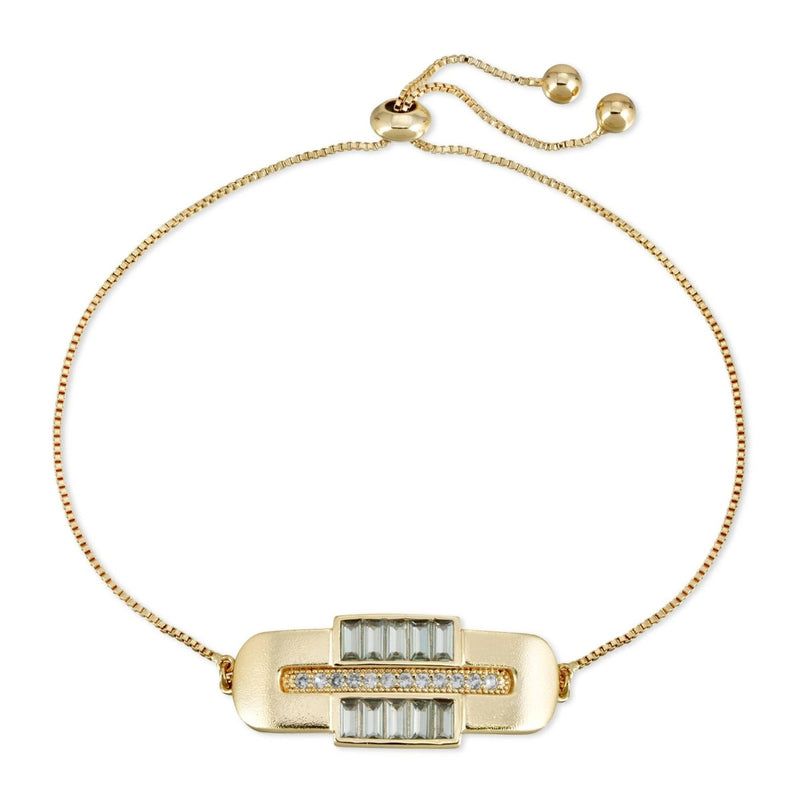 Century Chain Bracelet- Gold - Green by Glamrocks Jewelry